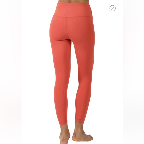 NWOT 90 Degree By Reflex Women’s Coral Hi Rise Ankle Length Leggings Size Medium - Picture 2 of 16